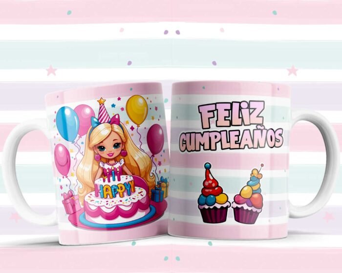 Plantillas de cumpleaños tazas niños