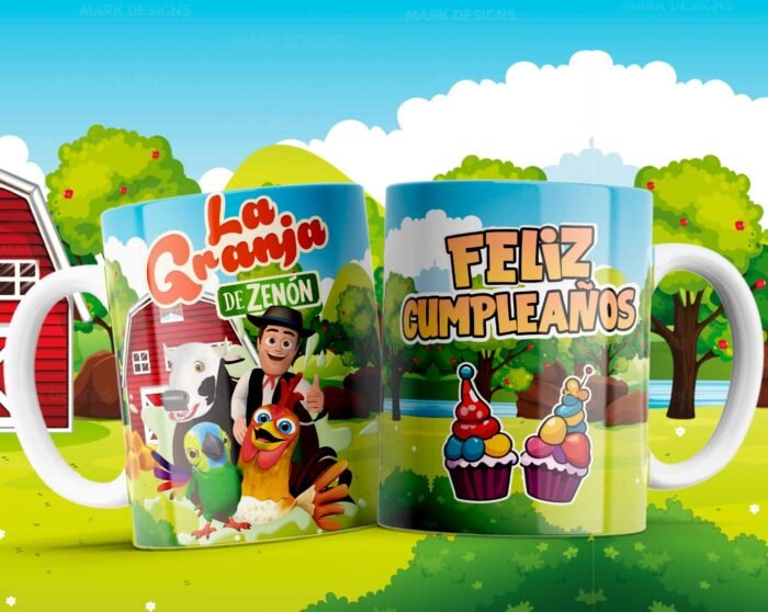 Plantillas de cumpleaños tazas niños