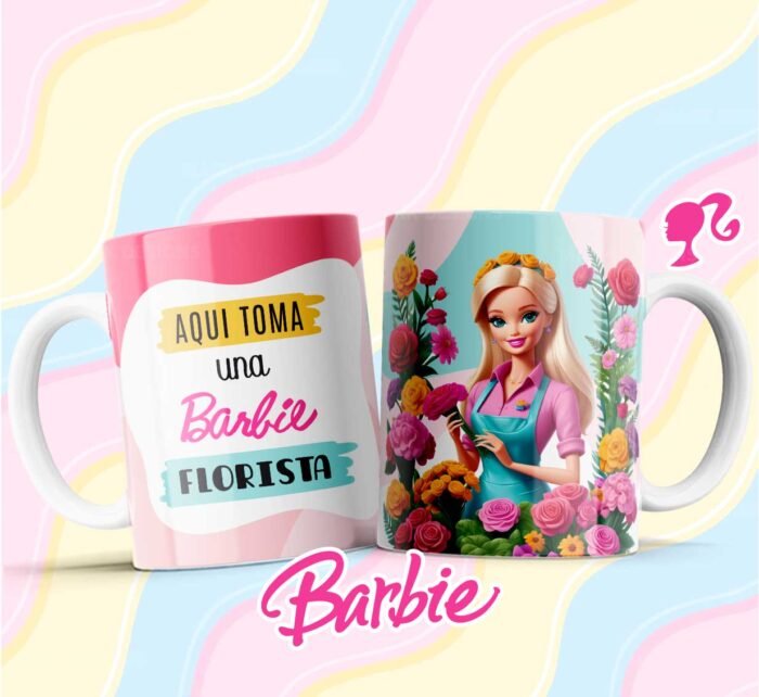 Diseños Barbie Profesiones Tazas - Image 6