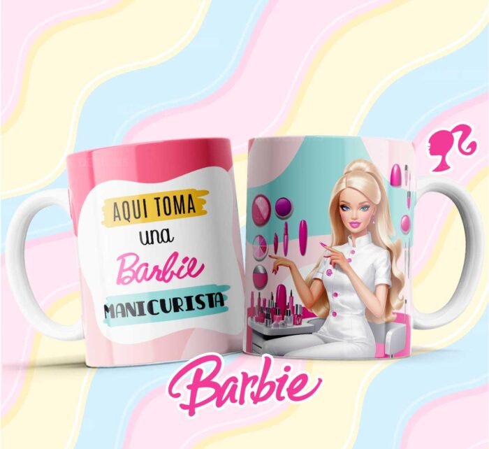 Diseños Barbie Profesiones Tazas - Image 3