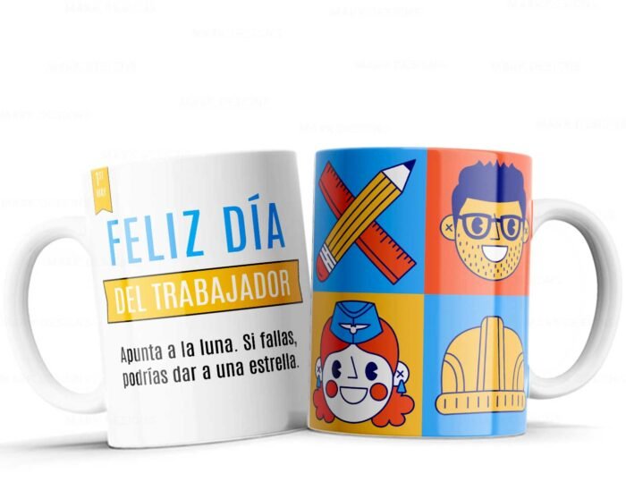 Plantillas día del Trabajo tazas - Image 6