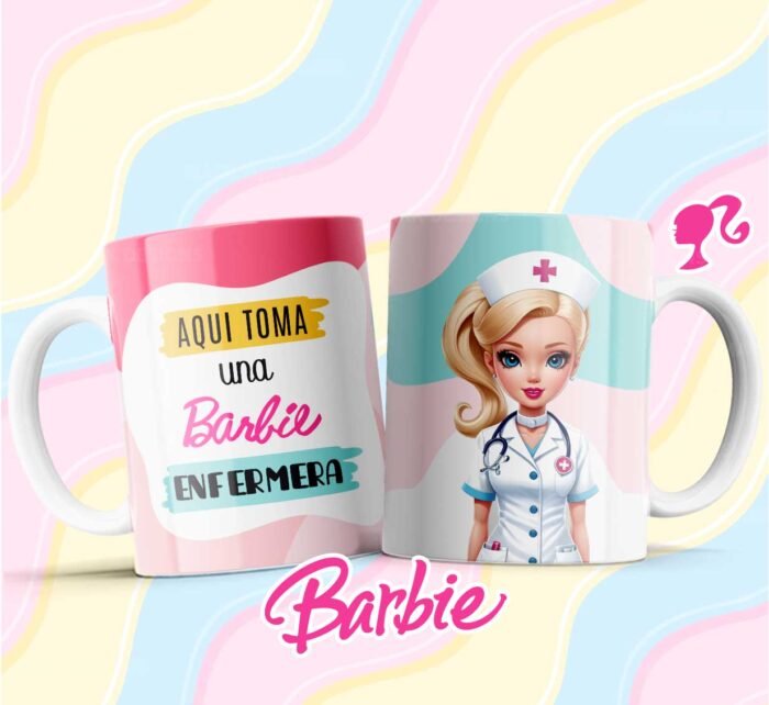 Barbie Profesiones Plantillas tazas - Image 7