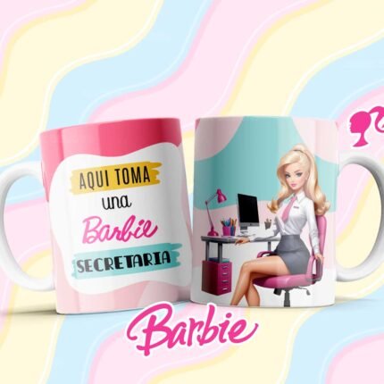 Plantillas Barbie profesiones para tazas