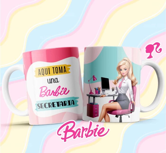Plantillas Barbie profesiones para tazas
