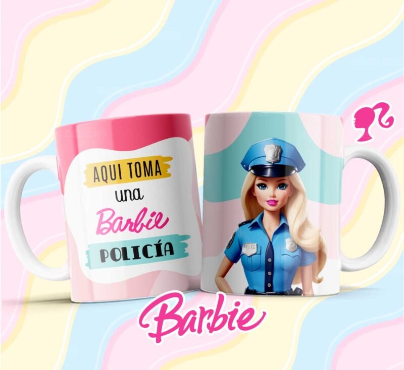 Diseños de Barbie Profesiones para Tazas