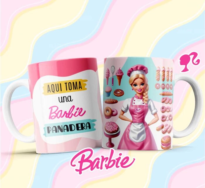 Barbie Profesiones Plantillas tazas - Image 8