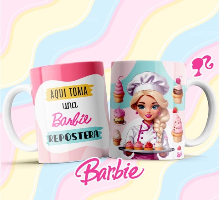 Diseños Barbie Profesiones Tazas - Image 4