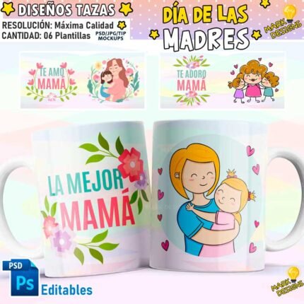 Tazas Día de las Madres Plantillas