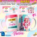 Barbie Profesiones Plantillas tazas
