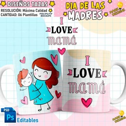 Día de las Madres para Tazas Plantillas
