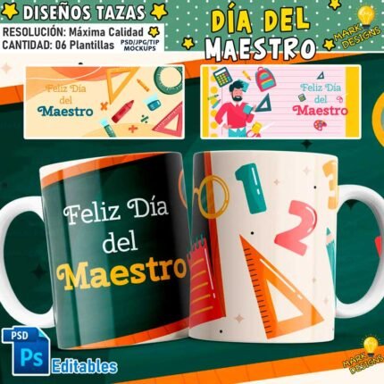 Plantillas día del Maestro para Tazas