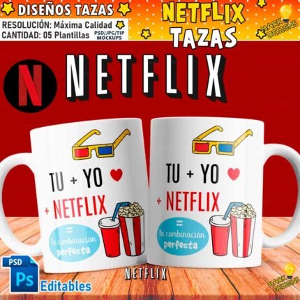 Plantillas Tazas Netflix