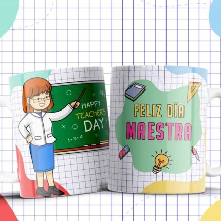 Plantillas Día del Maestro Tazas
