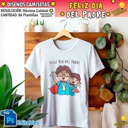 Plantillas Día del padre para Camisetas