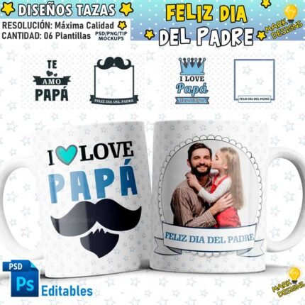 Plantilla para Tazas Dia del Padre
