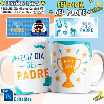 Plantillas Tazas Día del Padre