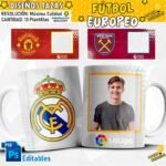 Plantillas Fútbol Europeo Foto tazas