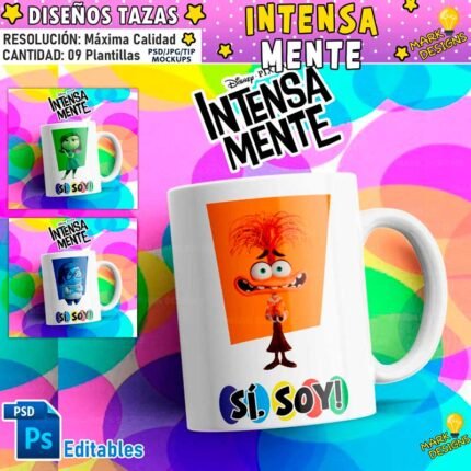 Plantillas Intensa mente Tazas