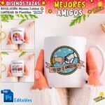 Plantillas Mejores Amigos Tazas