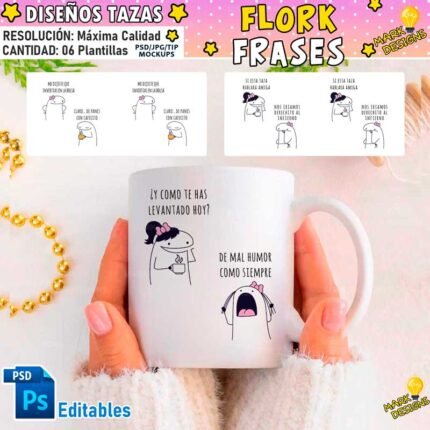 Plantillas Flork Frases para Tazas