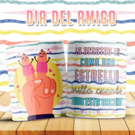 Plantillas Día del Amigo para Tazas