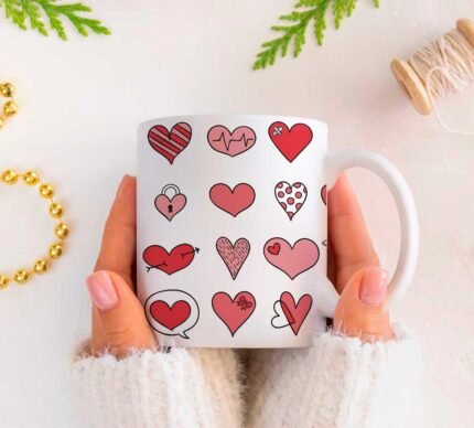 Plantillas de Corazones para Tazas