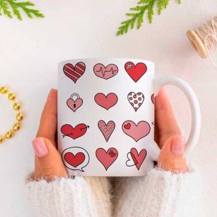 Plantillas de Corazones para Tazas