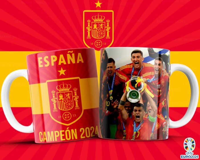 Plantillas España Campeón Eurocopa para Tazas