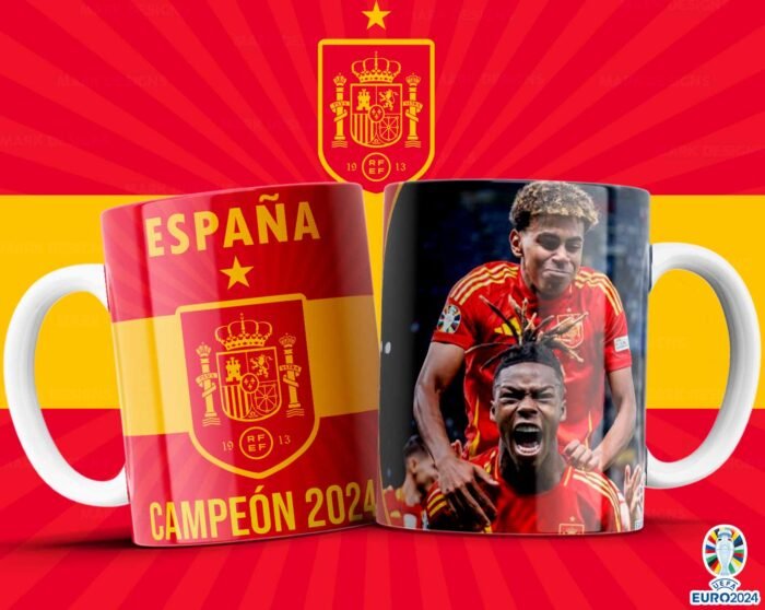 Plantillas España Campeón Eurocopa para Tazas - Image 3