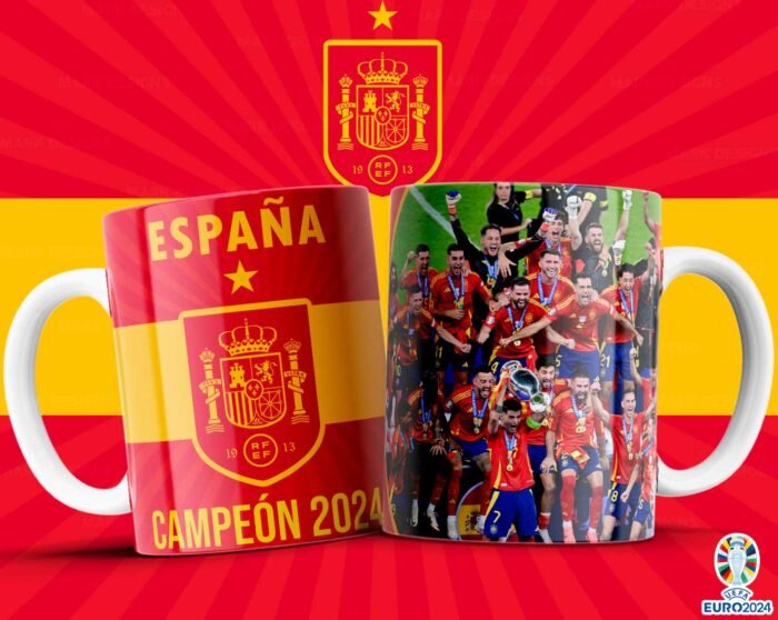 Plantillas España Campeón Eurocopa para Tazas - Image 5
