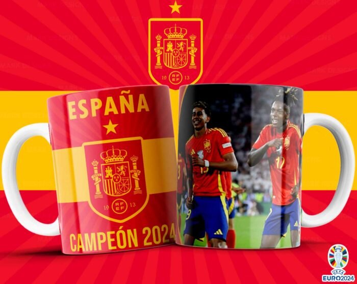 Plantillas España Campeón Eurocopa para Tazas - Image 7