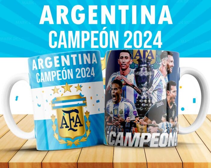 Plantillas Argentina Campeón Copa América Tazas - Image 9