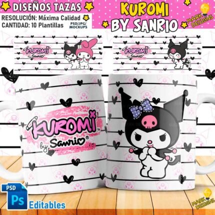 Plantillas de Kuromi para Tazas