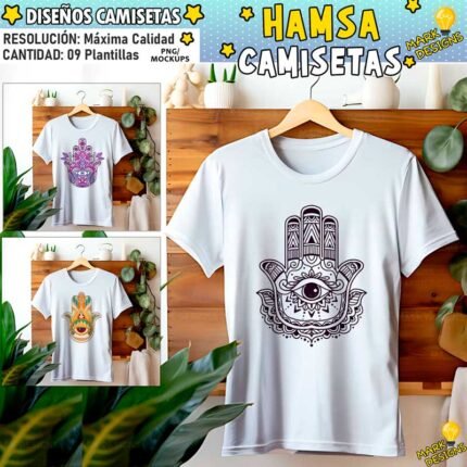 Plantillas Hamsa para Camisetas