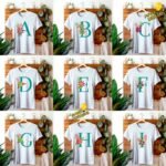 Plantillas Abecedario Flores Camisetas