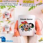 Plantillas Friends Forever Tazas