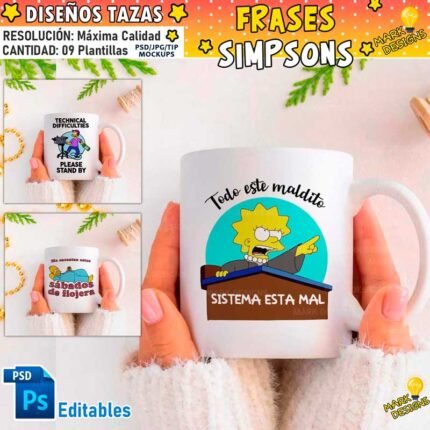 Plantillas Simpsons Frases para Tazas