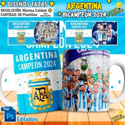 Plantillas Argentina Campeón Copa América Tazas