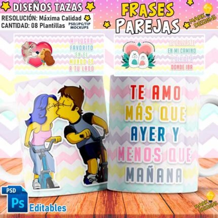 Plantillas para Parejas Tazas