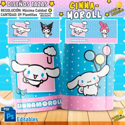Plantillas de Cinnamoroll para Tazas
