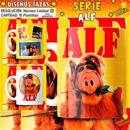 Diseños de Alf para Tazas Serie