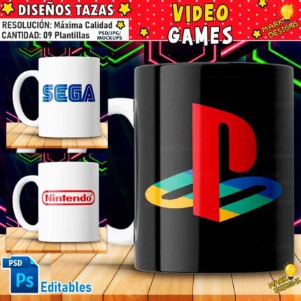 Diseños Videogames para Tazas