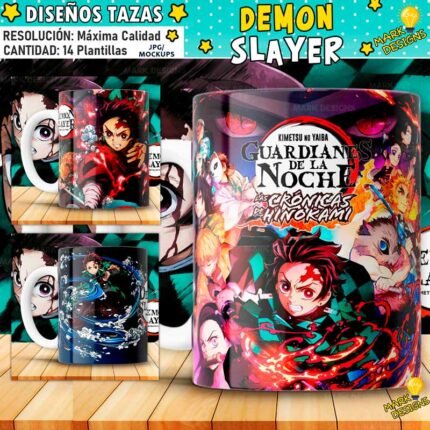 Diseños Demon Slayer para Tazas