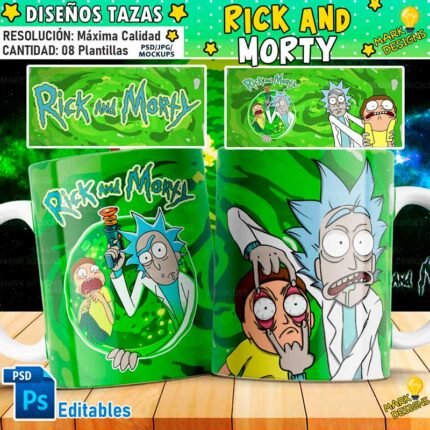 Plantillas Rick y Morty para Tazas