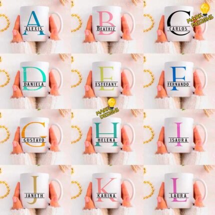 Diseños Alfabeto para Tazas