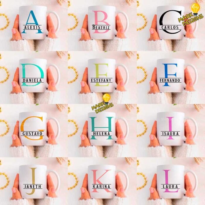 Diseños Alfabeto para Tazas