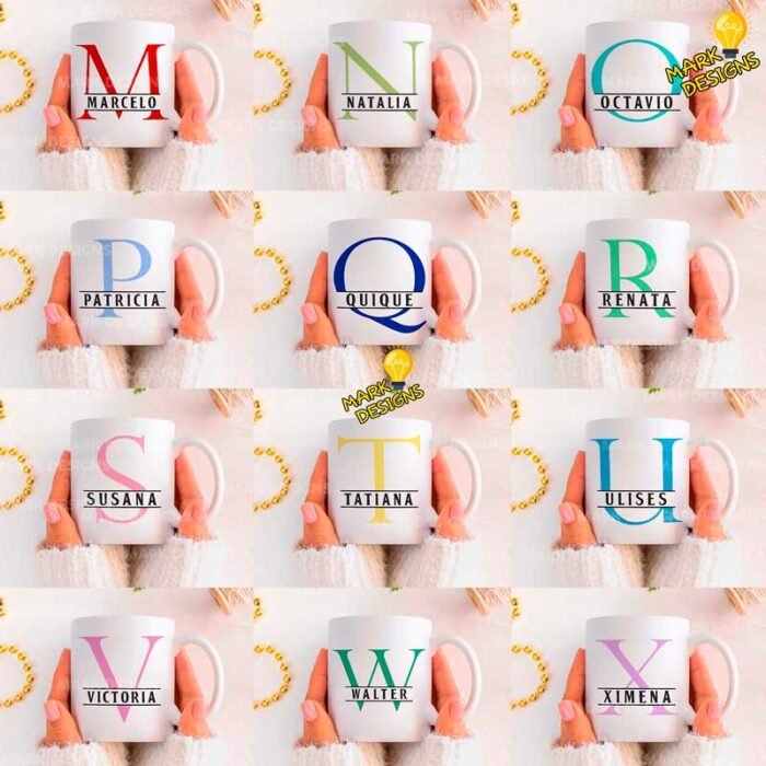 Diseños Alfabeto para Tazas Colores - Image 3