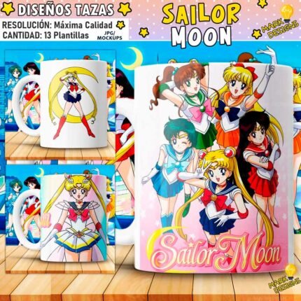 Diseños Sailor Moon para Tazas