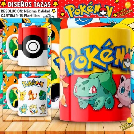 Plantillas de Pokemón para Tazas