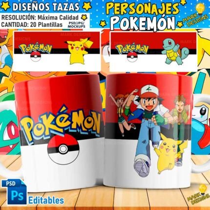 Diseños Pokemón para Tazas Personajes